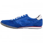 Diesel Mens Spin Blue Casual Leather Lace Up Sneakers Shoes