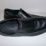 Cole Haan Nike Air Shoes ( Black Leather & Grey Stitch Slip On ) Mens 10.5