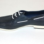 $395 Hugo Boss ‘Crentos’ Size 11 Leather lace-up Shoes in Dark Blue/White