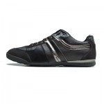 $225 Hugo Boss Sneakers Mens Black Shoes 13 46 Trainers Walking .5 Brown Silver