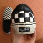 VANS Slip-ons, Full Leather Checkerboard, Very Rare. Sz. 7.5, 9