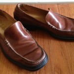 COLE HAAN Mens Brown Leather Casual Loafers Slip On Shoes 9 M Nike Air