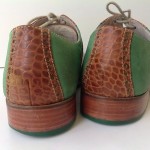 MENS Cole Haan Nike Air Green/Brown Leather Oxford Shoes sz 11.5 M Good! !
