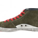 Hugo Boss Mens Sneakers Orange Label Sansior Dk. Green High Top Red Laces