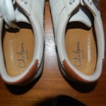 Cole Haan AIR COURT Oxfords Shoes Sneakers Mens 11.5 Ivory Leather Brown Trim