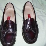 b COLE HAAN BURGANDY LEATHER TASSLE LOAFERS MENS 12 E