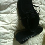 Clarks Wallabee Originals Mens BLACK Suede Shoes Sz 9.5