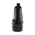 Hugo Boss Mens Boots Laxis Black Leather With Strap Buckle Dress Ankle Boots