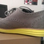 Cole Haan Lunargrand Wing Tip Charcoal Grey Suede Size 11 Low Reserve!