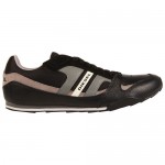 Diesel Mens Gunner Black Casual Leather Lace Up Sneakers Shoes