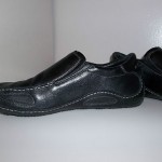Cole Haan Nike Air Shoes ( Black Leather & Grey Stitch Slip On ) Mens 10.5