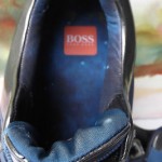 HUGO BOSS BOSS ORANGE Azure blue dress sneakers with platinnum inserts sz 11.5M