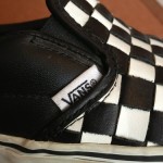 VANS Slip-ons, Full Leather Checkerboard, Very Rare. Sz. 7.5, 9