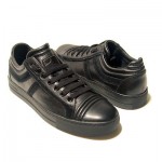 $225 Hugo Boss Black Label Leather Sneakers Mens Shoes 6 39 Trainers Fashion .5