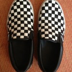 VANS Slip-ons, Full Leather Checkerboard, Very Rare. Sz. 7.5, 9