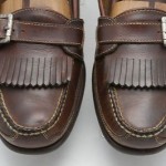 Mens shoes COLE HAAN brown leather moccasin buckle kiltie tassel loafers sz 9.5