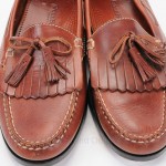 COLE HAAN 12 D dark brown leather C01252 APRON TOE BOAT cluny cup tassel shoe