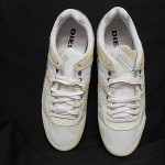 NEW Mens Diesel Korbin II White Taupe Leather Athletic Casual Shoes Size 11