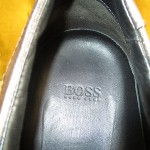 BLACK WITH SILVER TRIM HUGO BOSS FASHION ATHLETIC OXFORDS SIZE 8.5 EUR 42