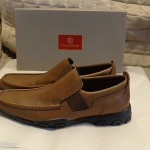 NEW COLE HAAN MEN MAXWELL SLIP ON 8 MENS LIGHT BROWN CRIMSON WATERPROOF LEATHER