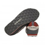Diesel Mens Gunner Red Casual Leather Lace Up Sneakers Shoes