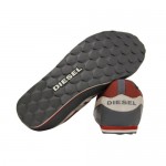 Diesel Mens Gunner Red Casual Leather Lace Up Sneakers Shoes