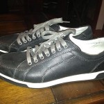 $168 COLE HAAN Mens AIR QUINCY SPORT 10.5 M Leather NIKE CASUAL Black TEXTURE