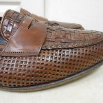COLE HAAN BRAGANO WOVEN LEATHER LOAFER SHOES MENS 11 D NICE!