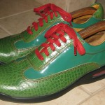Mens Cole Haan Nike Air Green Leather Classic Oxfords sz 8.5 M ~ Excellent