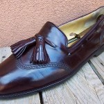 Cole Haan Mens Dress Shoe Size 8M Burgundy Leather Slip On Italian Tassel Loafer