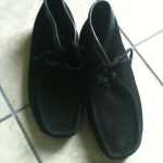 Clarks Wallabee Originals Mens BLACK Suede Shoes Sz 9.5