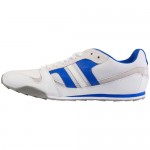 Diesel Mens Gunner White Blue Casual Leather Lace Up Sneakers Shoes