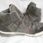 New DIESEL Mens I’m Pression Gray Suede Twill Mid Top Fashion Shoes US 12 EU 45