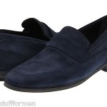 COLE HAAN Air Vinci Size 13 M Navy Blue Suede Slip-On Loafers Casual Mens Shoes