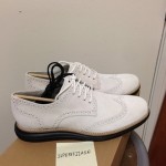 Brand New Cole Haan Lunargrand Wing Tip Ivory Suede/Black Size 11.5