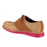 Cole Haan LunarGrand Saddle Wingtip (Sandstone/Tango Red) Size 11M