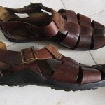 COLE HAAN COUNTRY * 12 M * FISHERMAN Brown Vibram Leather Sandals Shoes