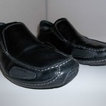 Cole Haan Nike Air Shoes ( Black Leather & Grey Stitch Slip On ) Mens 10.5