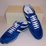 HUGO BOSS ORANGE Orlenno Size 11 M Bright Blue Suede & Mesh Sneakers Mens Shoes