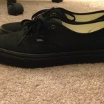 Authentic Black Canvas Vans Size 10.5