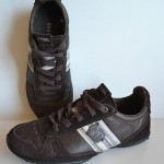 Men’s Diesel ‘Cheju’ Dark Brown Leather Lace-Up Fashion Sneakers, size 7 1/2 M