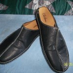 Mens COLE HAAN Black Leather Slip On CLOGS-Made in Italy-Size 11 M