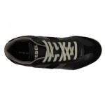 Diesel Mens Lounge Black Gray Casual Lace Up Sneakers Shoes