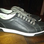 $168 COLE HAAN Mens AIR QUINCY SPORT 10.5 M Leather NIKE CASUAL Black TEXTURE