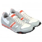 Diesel Mens Gunner Gray Orange Casual Leather Lace Up Sneakers Shoes