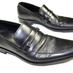 HUGO BOSS Black Leather Dress Loafer Shoes Sz 8