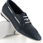 $395 Hugo Boss ‘Crentos’ Size 11 Leather lace-up Shoes in Dark Blue/White