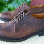 COLE HAAN Brown Distressed Oiled Leather Plain Toe Oxfords/Shoes 11½ M