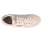Diesel Mens Dynamykal White Gray Casual Leather Lace Up Sneakers Shoes