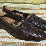 STUNNING BRAGANO COLE HAAN MEN SHOES SZ 11 M BROWN ALL WOVEN LOAFERS